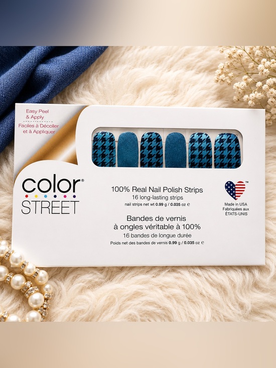 Color Street Other - Color Street Teal and Black Houndstooth Nail Polish Strips